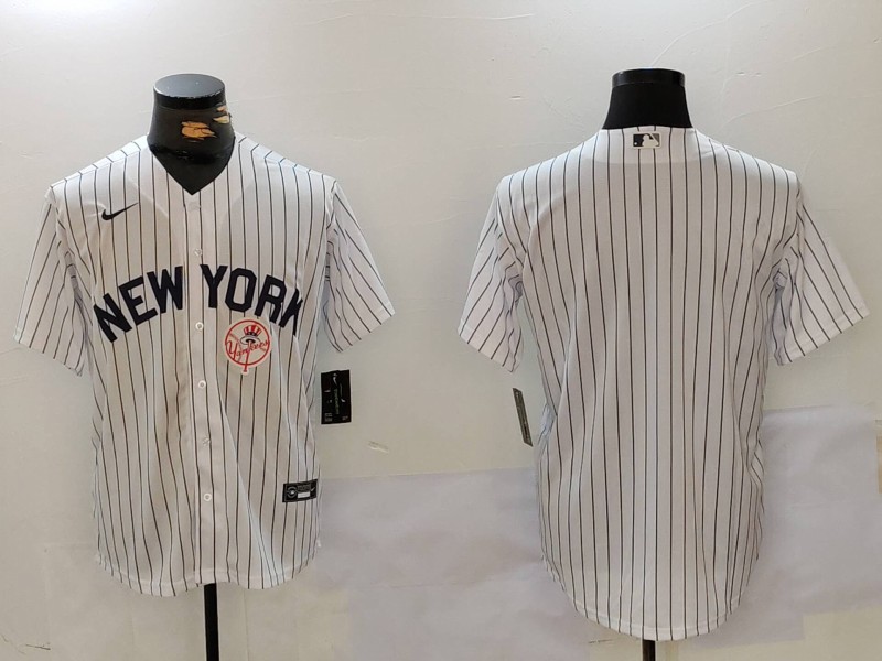 Men New York Yankees Blank White stripe Game 2024 Nike MLB Jersey style 9101